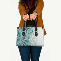 Paua Shell Maori Leather Bag Koru Kowhaiwhai - Polynesian Pride