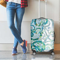 Paua Shell Maori Luggage Cover Koru Kowhaiwhai - Polynesian Pride