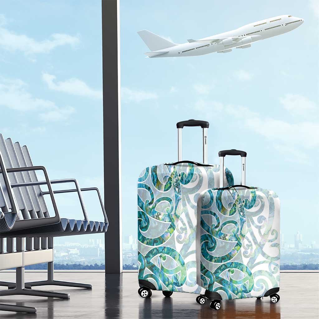 Paua Shell Maori Luggage Cover Koru Kowhaiwhai - Polynesian Pride