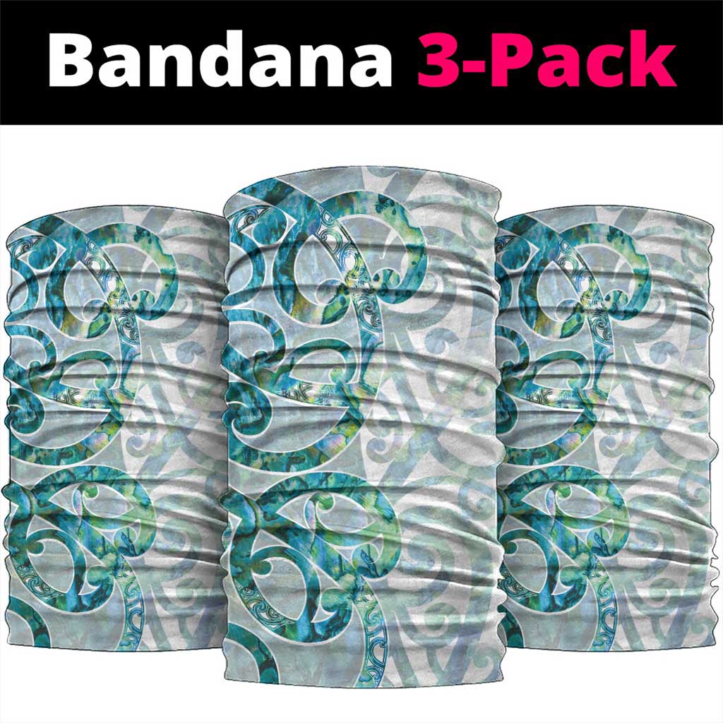 Paua Shell Maori Neck Gaiter Koru Kowhaiwhai - Polynesian Pride