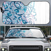 Turquoise Paua Shell Maori Auto Sun Shade Koru Kowhaiwhai - Polynesian Pride