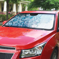 Turquoise Paua Shell Maori Auto Sun Shade Koru Kowhaiwhai - Polynesian Pride