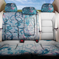 Turquoise Paua Shell Maori Back Car Seat Cover Koru Kowhaiwhai - Polynesian Pride
