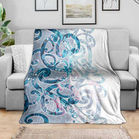 Turquoise Paua Shell Maori Blanket Koru Kowhaiwhai - Polynesian Pride