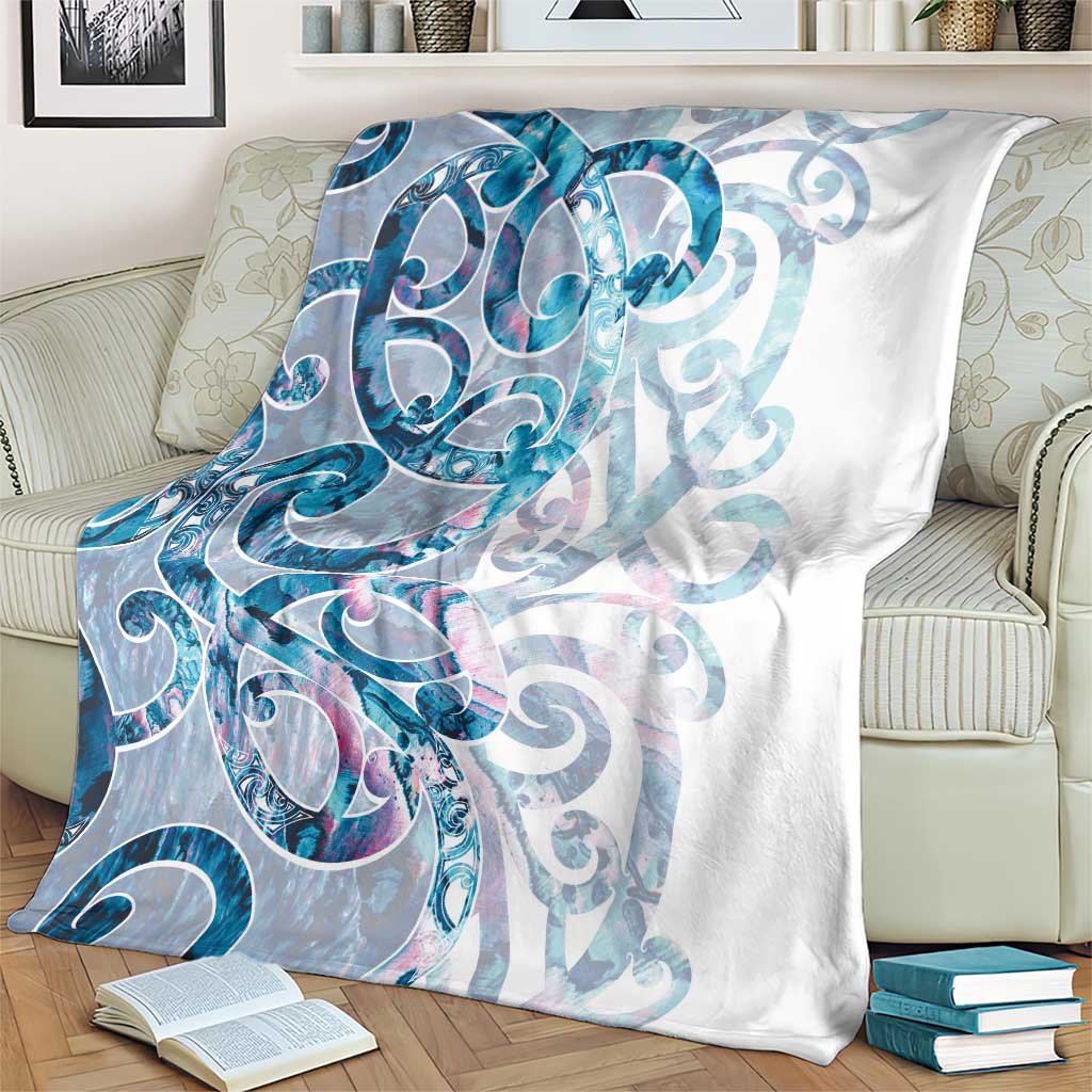 Turquoise Paua Shell Maori Blanket Koru Kowhaiwhai - Polynesian Pride