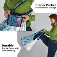 Turquoise Paua Shell Maori Grocery Bag Koru Kowhaiwhai - Polynesian Pride