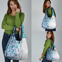 Turquoise Paua Shell Maori Grocery Bag Koru Kowhaiwhai - Polynesian Pride