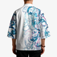 Turquoise Paua Shell Maori Kimono Koru Kowhaiwhai - Polynesian Pride