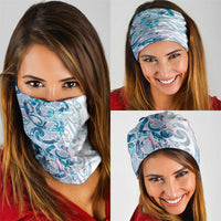 Turquoise Paua Shell Maori Neck Gaiter Koru Kowhaiwhai - Polynesian Pride