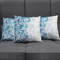 Turquoise Paua Shell Maori Pillow Cover Koru Kowhaiwhai - Polynesian Pride