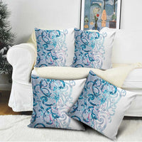 Turquoise Paua Shell Maori Pillow Cover Koru Kowhaiwhai - Polynesian Pride