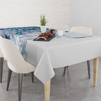 Turquoise Paua Shell Maori Tablecloth Koru Kowhaiwhai - Polynesian Pride