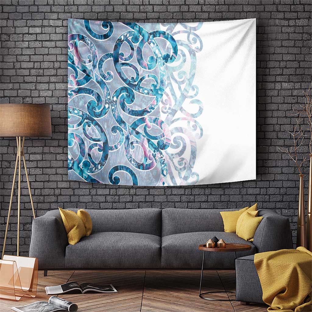 Turquoise Paua Shell Maori Tapestry Koru Kowhaiwhai - Polynesian Pride