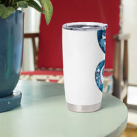 Turquoise Paua Shell Maori Tumbler Cup Koru Kowhaiwhai - Polynesian Pride