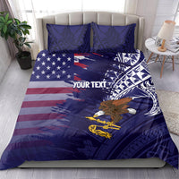 American Samoa Mix US Bedding Set Flag Day Grunge Style LT7 - Polynesian Pride