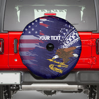 American Samoa Mix US Spare Tire Cover Flag Day Grunge Style