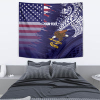 American Samoa Mix US Tapestry Flag Day Grunge Style