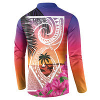 Guam Chamorro Button Sweatshirt Artsy Latte Stone