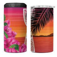 Guam Chamorro 4 in 1 Can Cooler Tumbler Artsy Latte Stone