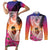 Guam Chamorro Couples Matching Short Sleeve Bodycon Dress and Long Sleeve Button Shirt Artsy Latte Stone