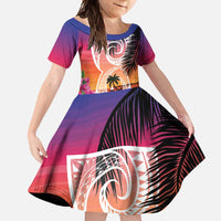 Guam Chamorro Family Matching Long Sleeve Bodycon Dress and Hawaiian Shirt Artsy Latte Stone