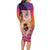 Guam Chamorro Family Matching Long Sleeve Bodycon Dress and Hawaiian Shirt Artsy Latte Stone