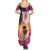 Guam Chamorro Family Matching Summer Maxi Dress and Hawaiian Shirt Artsy Latte Stone