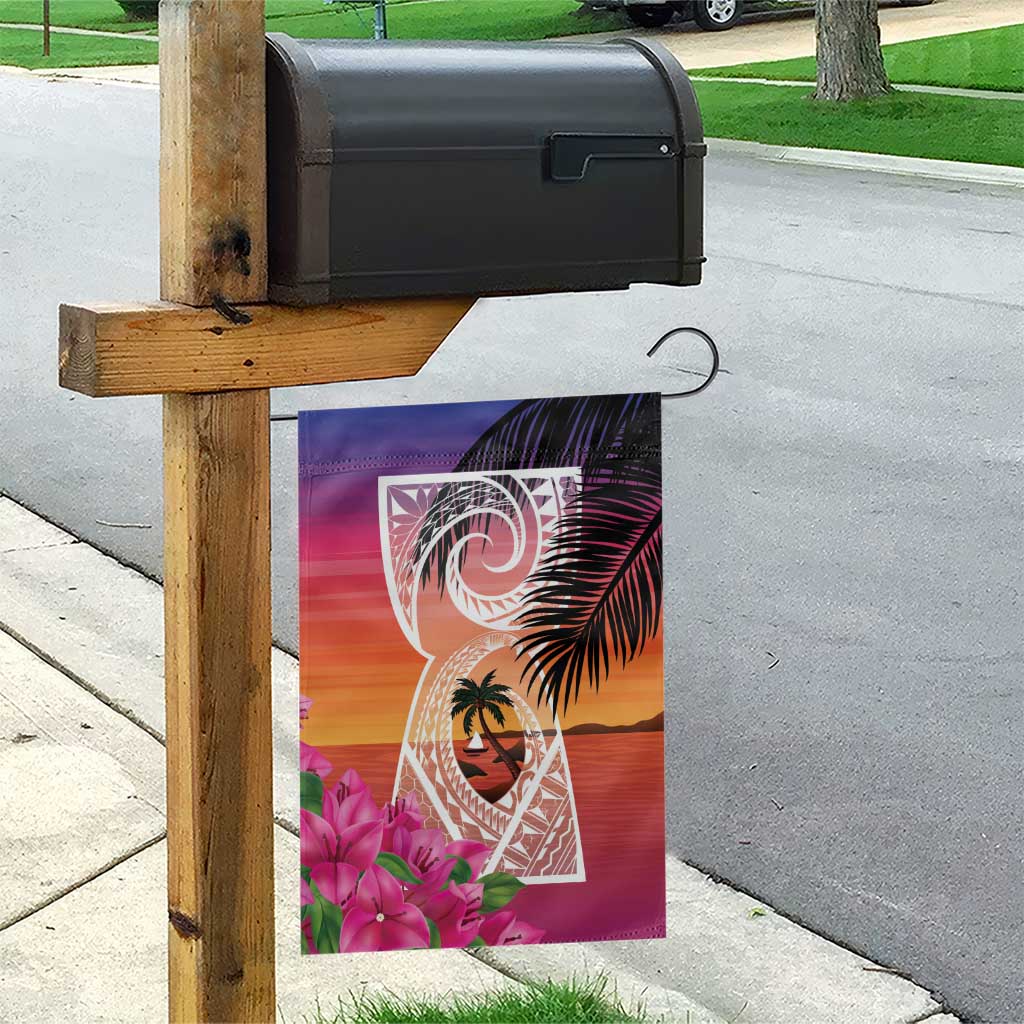 Guam Chamorro Garden Flag Artsy Latte Stone