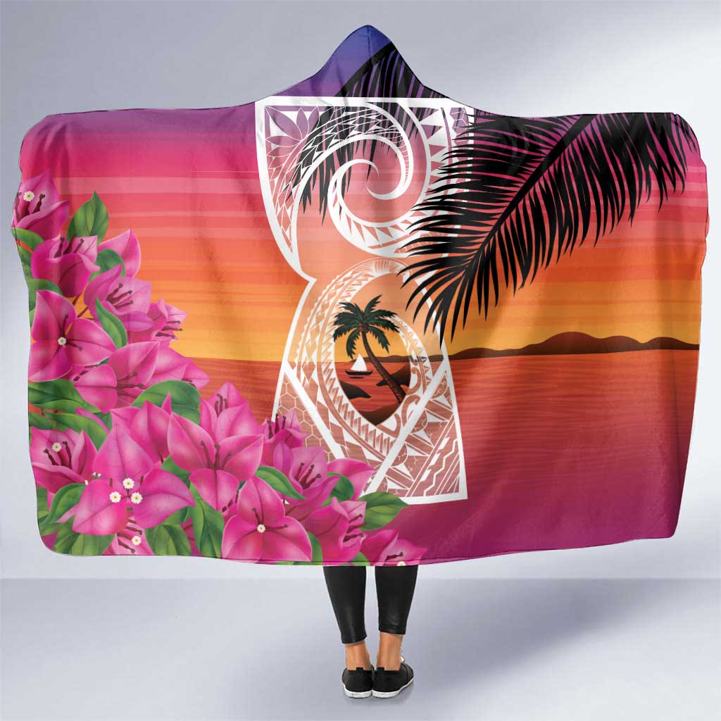 Guam Chamorro Hooded Blanket Artsy Latte Stone