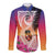Guam Chamorro Long Sleeve Button Shirt Artsy Latte Stone