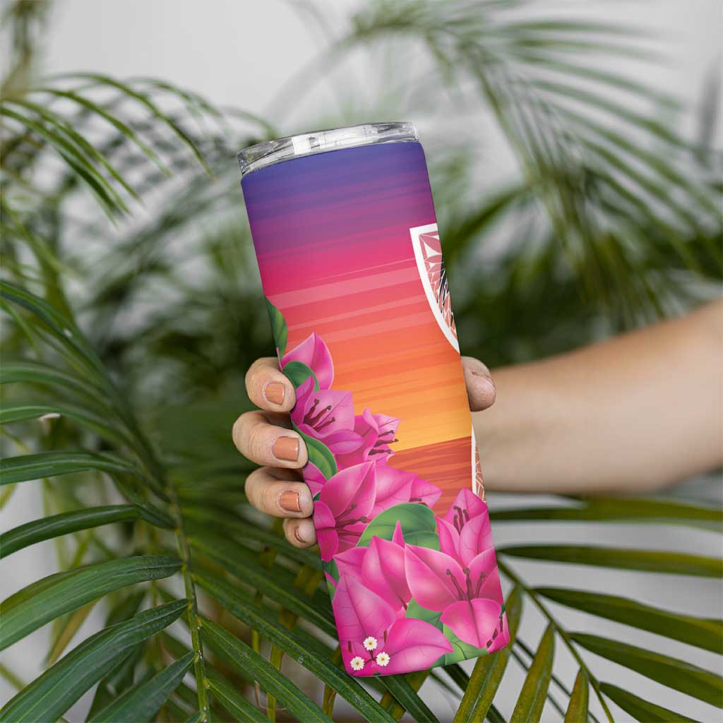 Guam Chamorro Skinny Tumbler Artsy Latte Stone