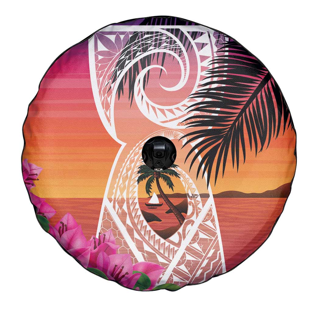 Guam Chamorro Spare Tire Cover Artsy Latte Stone