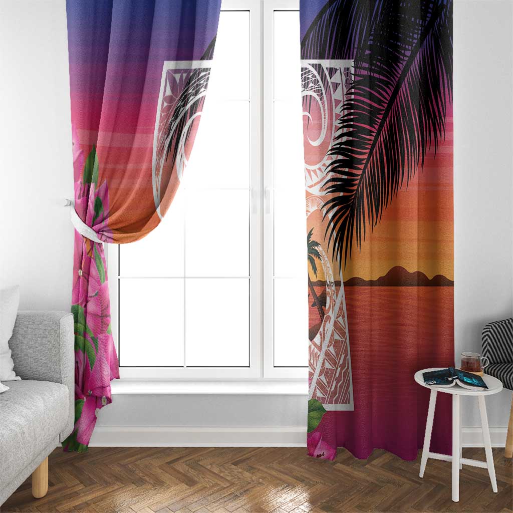 Guam Chamorro Window Curtain Artsy Latte Stone