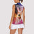 Guam Chamorro Women Sleeveless Polo Shirt Artsy Latte Stone