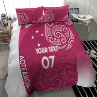 Personalised New Zealand Rugby Bedding Set Aotearoa Champions - Pink Version LT7 - Polynesian Pride
