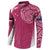 Personalised New Zealand Rugby Button Sweatshirt Aotearoa Champions - Pink Version