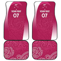 Personalised New Zealand Rugby Car Mats Aotearoa Champions - Pink Version
