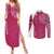 Personalised New Zealand Rugby Couples Matching Summer Maxi Dress and Long Sleeve Button Shirt Aotearoa Champions - Pink Version