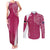 Personalised New Zealand Rugby Couples Matching Tank Maxi Dress and Long Sleeve Button Shirt Aotearoa Champions - Pink Version