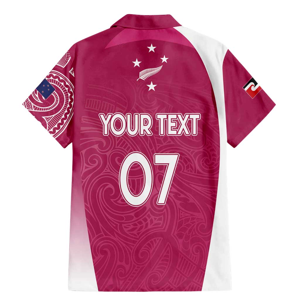 Personalised New Zealand Rugby Family Matching Mermaid Dress and Hawaiian Shirt Aotearoa Champions - Pink Version