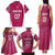 Personalised New Zealand Rugby Family Matching Tank Maxi Dress and Hawaiian Shirt Aotearoa Champions - Pink Version