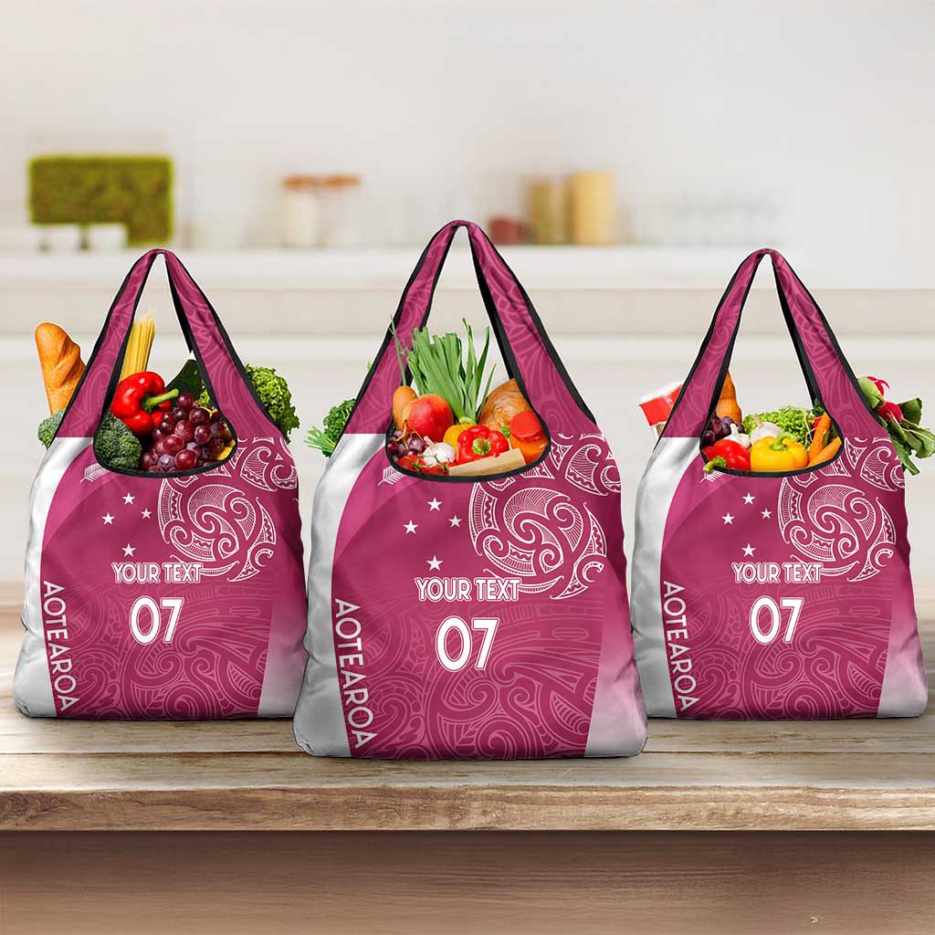 Personalised New Zealand Rugby Grocery Bag Aotearoa Champions - Pink Version