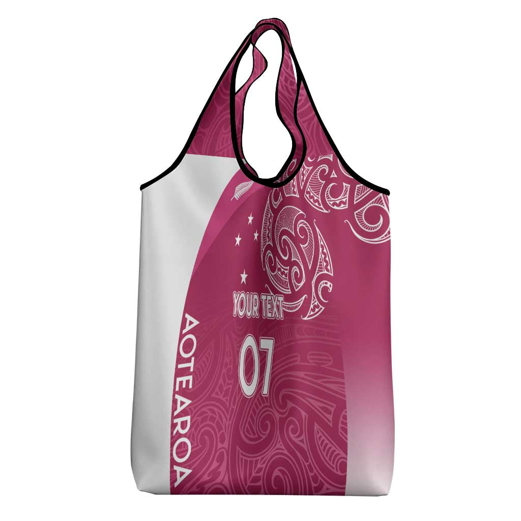 Personalised New Zealand Rugby Grocery Bag Aotearoa Champions - Pink Version