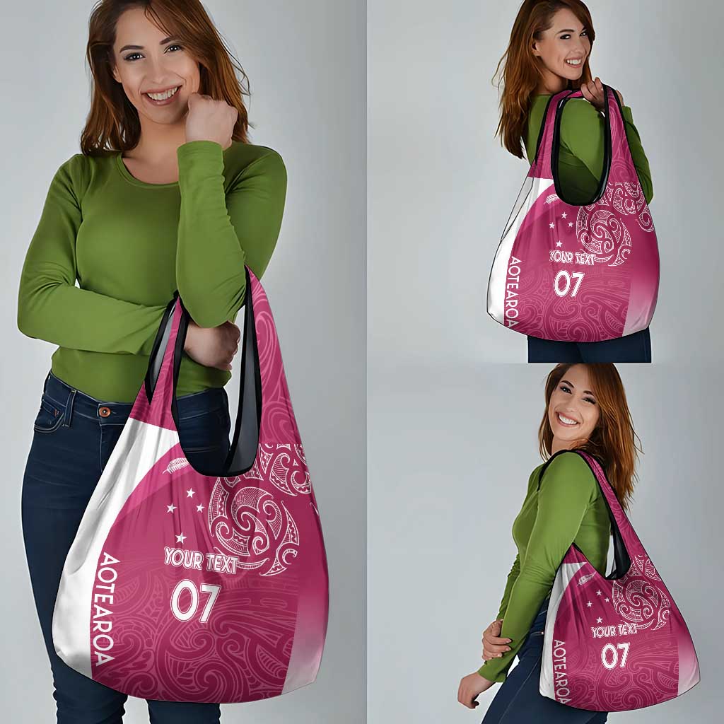 Personalised New Zealand Rugby Grocery Bag Aotearoa Champions - Pink Version
