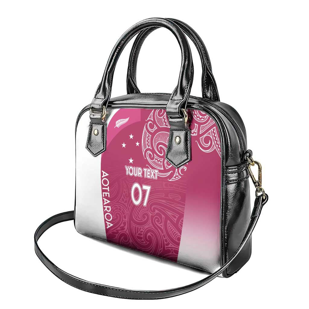 Personalised New Zealand Rugby Shoulder Handbag Aotearoa Champions - Pink Version