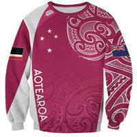Personalised New Zealand Rugby Sweatshirt Aotearoa Champions - Pink Version