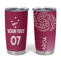 Personalised New Zealand Rugby Tumbler Cup Aotearoa Champions - Pink Version