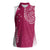 Personalised New Zealand Rugby Women Sleeveless Polo Shirt Aotearoa Champions - Pink Version