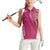 Personalised New Zealand Rugby Women Sleeveless Polo Shirt Aotearoa Champions - Pink Version
