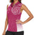 Personalised New Zealand Rugby Women Sleeveless Polo Shirt Aotearoa Champions - Pink Version